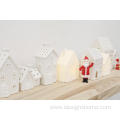 Chrome Finish Porcelain and LED house Holiday Figurines